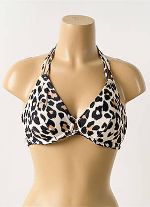 Haut de maillot de bain fermeture liens à nouer haut soutien-gorge emboitant beige FREYA femme