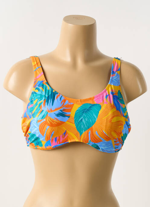 Haut de maillot de bain bretelles élastiquées ajustables brassieres orange FREYA femme