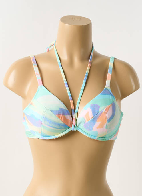 Haut de maillot de bain bretelles élastiquées vert FREYA femme
