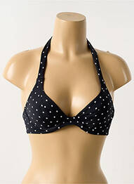 Haut de maillot de bain bretelles élastiquées noir FREYA femme