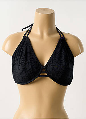 Haut de maillot de bain bretelles élastiquées noir FREYA femme