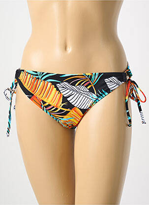Bas de maillot de bain imprimé fantaisie bikini noir FREYA femme