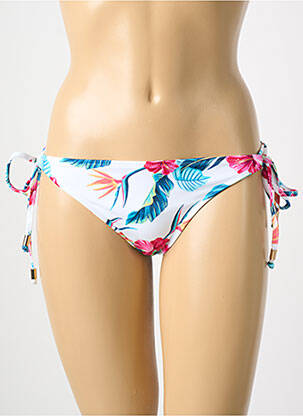 Bas de maillot de bain imprimé tie and dye bikini blanc FREYA femme