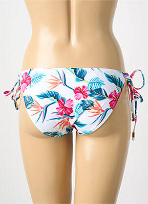 Bas de maillot de bain imprimé tie and dye bikini blanc FREYA femme