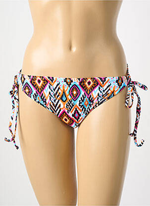 Bas de maillot de bain imprimé fantaisie bikini orange FREYA femme