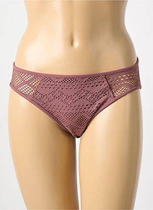 Bas de maillot de bain stretch culotte marron FREYA femme