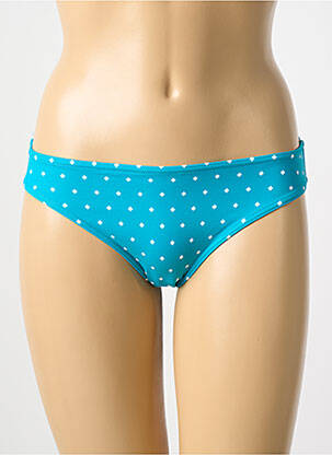 Bas de maillot de bain imprimé fantaisie culotte bleu FREYA femme