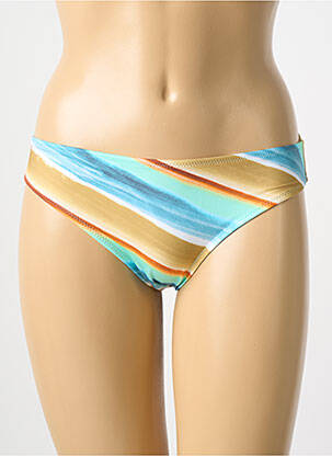 Bas de maillot de bain imprimé fantaisie culotte bleu FREYA femme