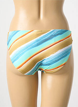 Bas de maillot de bain imprimé fantaisie culotte bleu FREYA femme