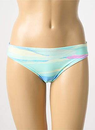 Bas de maillot de bain imprimé fantaisie culotte vert FREYA femme