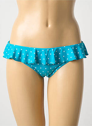 Bas de maillot de bain imprimé fantaisie culotte bleu FREYA femme