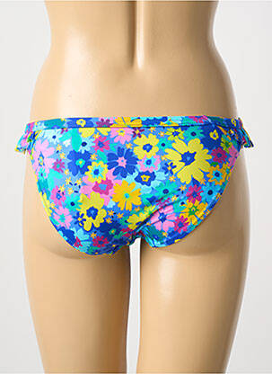 Bas de maillot de bain imprimé fleurs culotte bleu FREYA femme