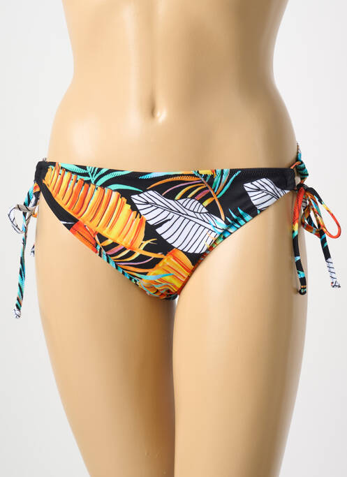 Bas de maillot de bain imprimé fantaisie bikini noir FREYA femme