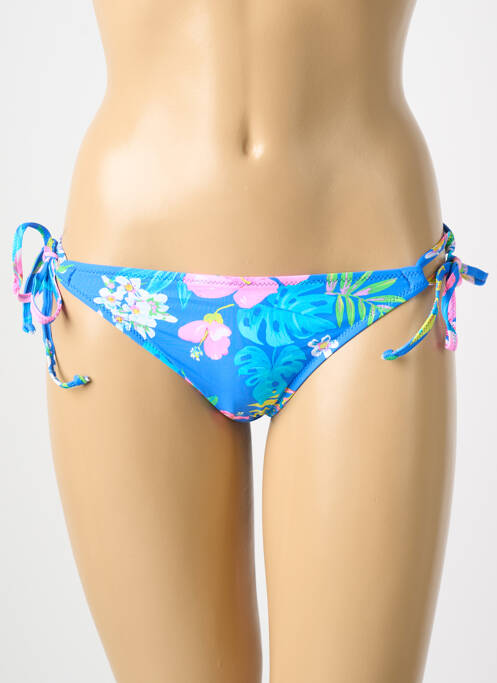 Bas de maillot de bain imprimé tie and dye bikini bleu FREYA femme