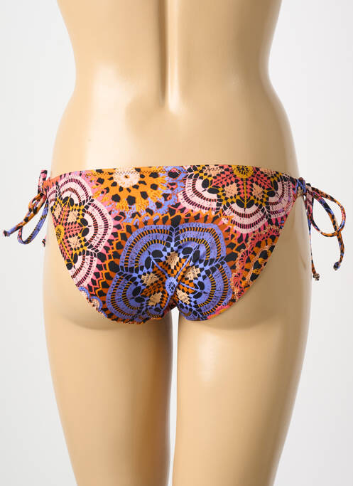 Bas de maillot de bain imprimé fantaisie bikini orange FREYA femme