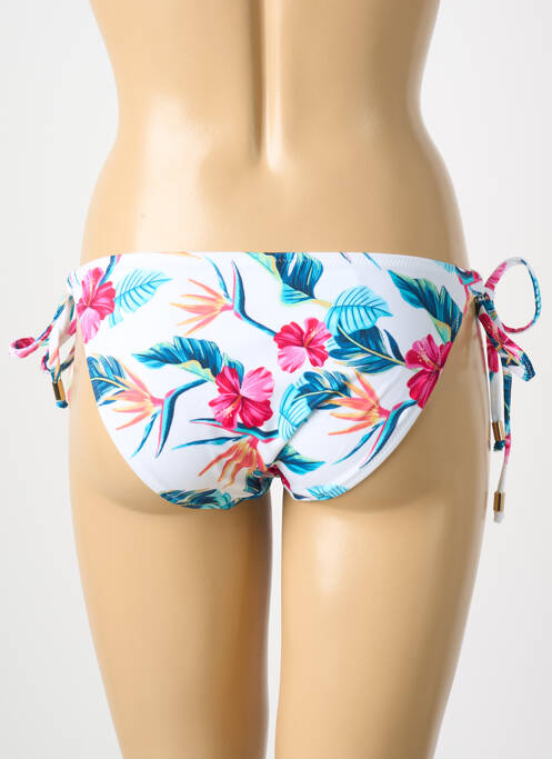 Bas de maillot de bain imprimé tie and dye bikini blanc FREYA femme