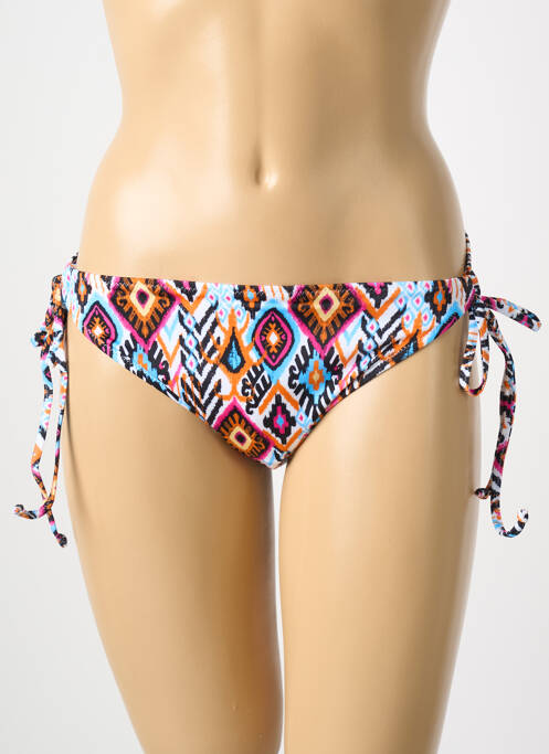Bas de maillot de bain imprimé fantaisie bikini orange FREYA femme