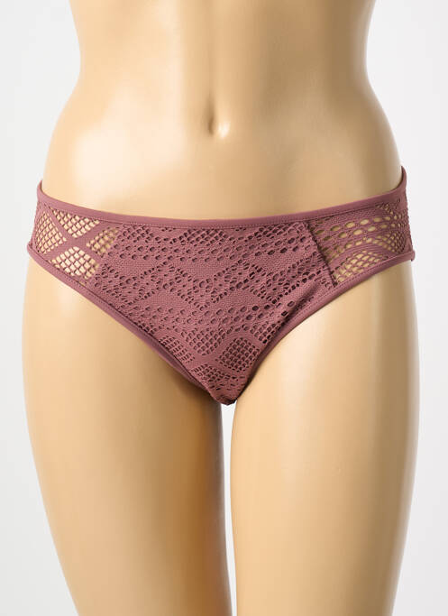 Bas de maillot de bain stretch culotte marron FREYA femme