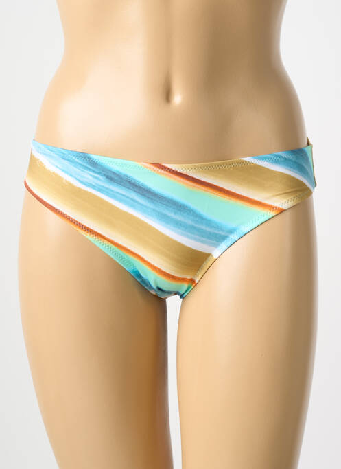 Bas de maillot de bain imprimé fantaisie culotte bleu FREYA femme