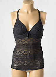 Haut de maillot de bain stretch haut triangles noir FREYA femme