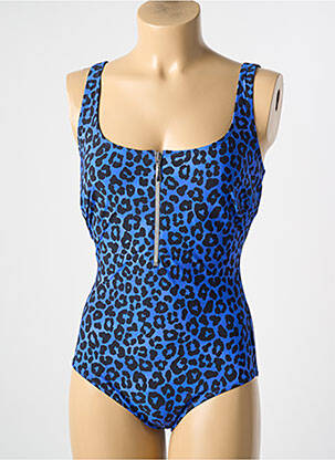 Maillot de bain 1 pièce stretch bleu ROSA FAIA femme