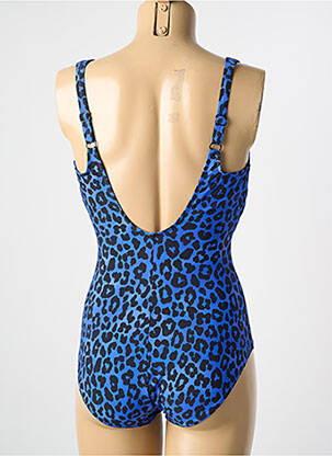 Maillot de bain 1 pièce stretch bleu ROSA FAIA femme