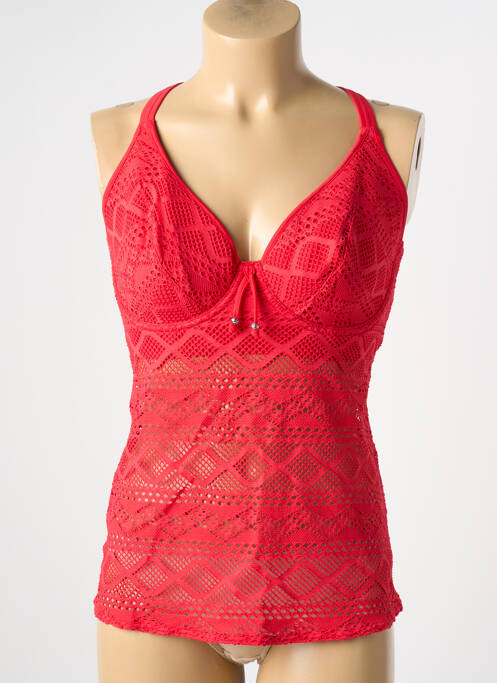Haut de maillot de bain stretch haut soutien-gorge moulé rouge FREYA femme