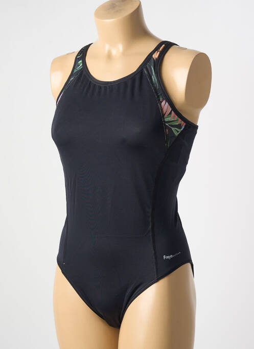 Maillot de bain 1 pièce stretch noir FREYA femme