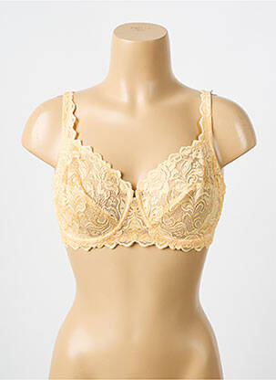 Soutien-gorge tissage dentelle haut soutien-gorge emboitant jaune WACOAL femme
