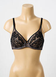 Soutien-gorge tissage dentelle haut soutien-gorge emboitant noir WACOAL femme