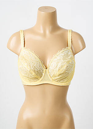 Soutien-gorge tissage dentelle haut soutien-gorge emboitant jaune WACOAL femme