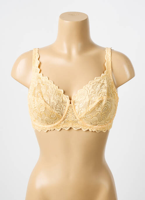 Soutien-gorge tissage dentelle haut soutien-gorge emboitant jaune WACOAL femme
