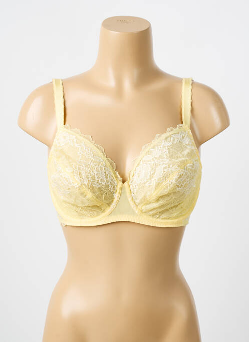 Soutien-gorge tissage dentelle haut soutien-gorge emboitant jaune WACOAL femme