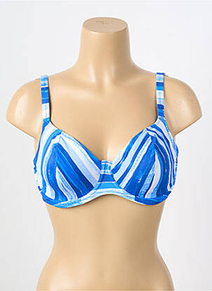 Haut de maillot de bain stretch haut soutien-gorge emboitant bleu FREYA femme
