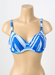 Haut de maillot de bain stretch haut soutien-gorge emboitant bleu FREYA femme