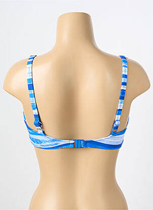 Haut de maillot de bain stretch haut soutien-gorge emboitant bleu FREYA femme