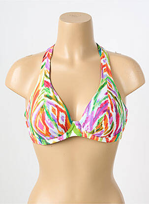 Haut de maillot de bain stretch haut triangles vert FREYA femme