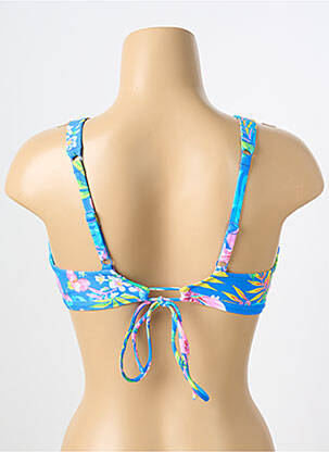 Haut de maillot de bain stretch haut triangles bleu FREYA femme