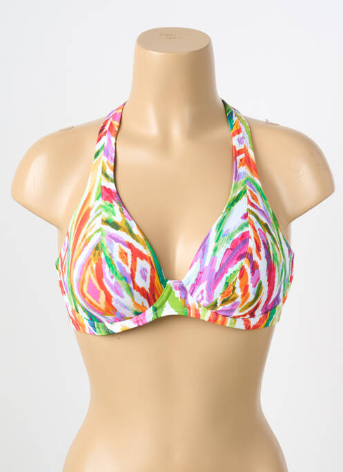 Haut de maillot de bain stretch haut triangles vert FREYA femme