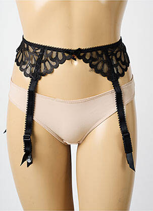 Guêpière/porte-jarretelle bretelles élastiquées ajustables noir FREYA femme