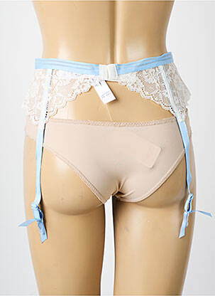 Guêpière/porte-jarretelle broderie bleu FREYA femme