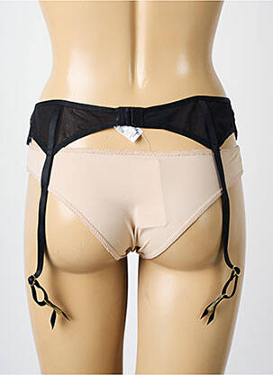 Guêpière/porte-jarretelle broderie noir FREYA femme