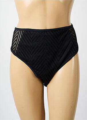 Bas de maillot de bain tissage satiné culotte noir FREYA femme