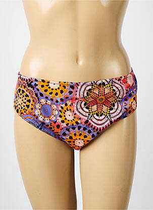 Bas de maillot de bain tissage satiné culotte jaune FREYA femme