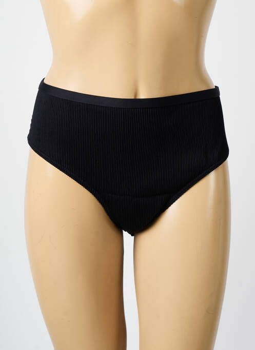 Bas de maillot de bain effet matière satinée culotte noir FREYA femme