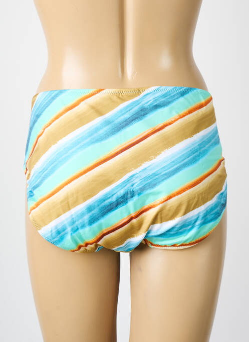 Bas de maillot de bain imprimé rayures culotte bleu FREYA femme