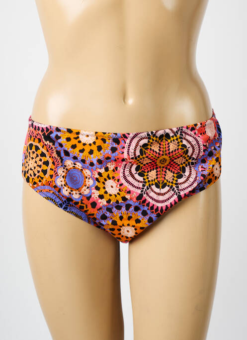 Bas de maillot de bain tissage satiné culotte jaune FREYA femme
