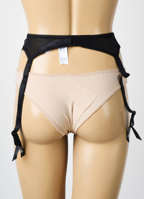 Guêpière/Porte-jarretelle noir FREYA femme