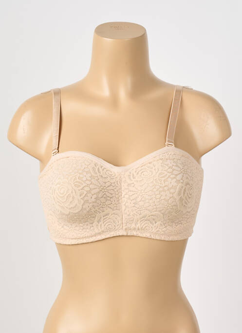Soutien-gorge tissage dentelle haut bandeau chair WACOAL femme