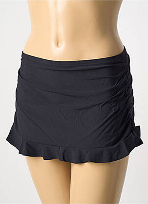 Bas de maillot de bain effet matière satinée culotte noir ROSA FAIA femme